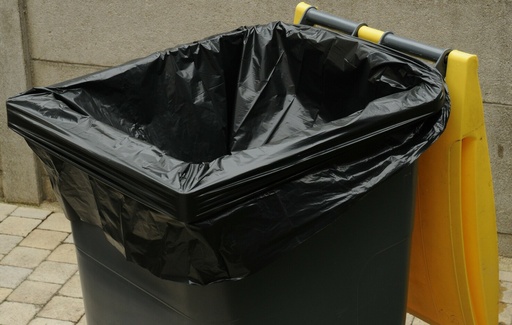 [HY0053] Housse de conteneur poubelle 360 L noire BD — carton de 100