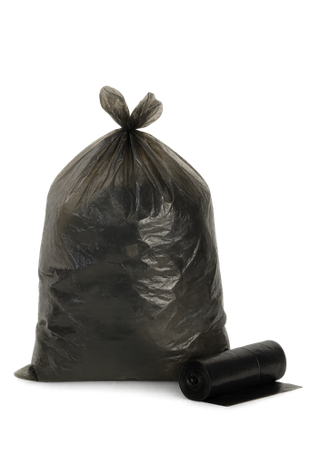 [HY0085] Sac poubelle noir 30 L corbeille 12 µm HD — carton de 500