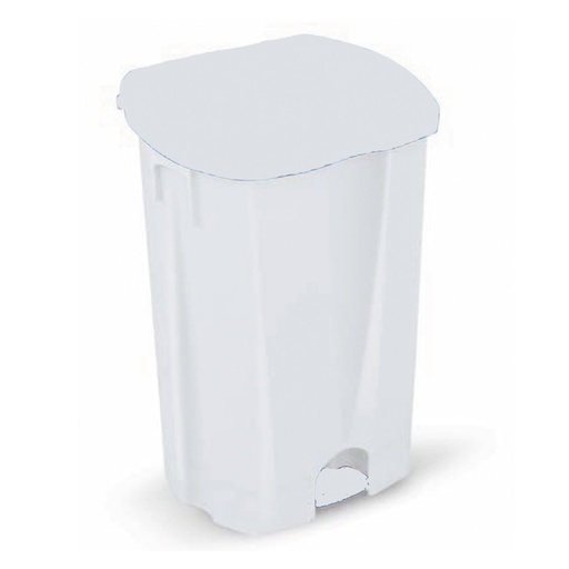 [MN0062] Poubelle PPL blanche à pédales 25 L