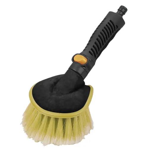 [MN0136] Brosse voitures avec passage d'eau 26 cm jaune