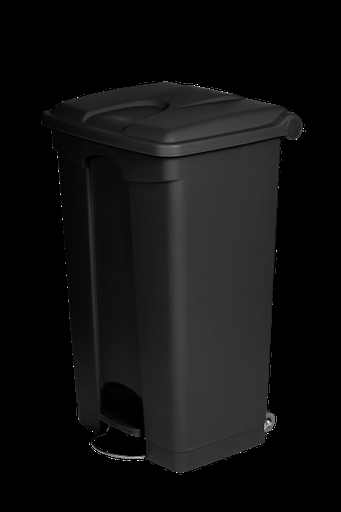 [MN0167] POUBELLE NOIRE PLASTIQUE RECYCLÉ - 90L