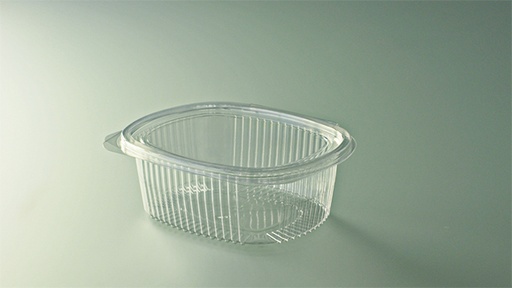 [EN0023] Barquette salade charnière 250cc /50 (PCB7)