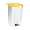 [MN0409] POUBELLE A PEDALE - 100L - UTILO - BLANC / JAUNE