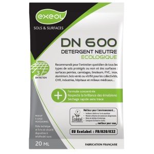Détergent Neutre Ecologique en Dosette de 20 ml - DN600